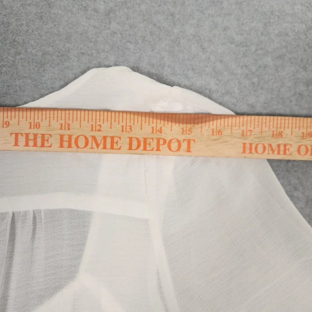 Free People Lolita Top Medium White Balloon Sleeve Cottagecore Boho Fairy